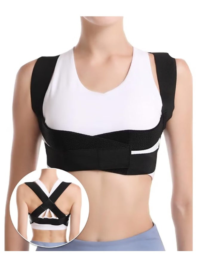 ZAFRA Posture Corrector For Men And Women, Upper Back Brace For Clavicle Support, Adjustable Back Straightener And Providing Pain Relief From Neck, Back & Shoulder - Image 1