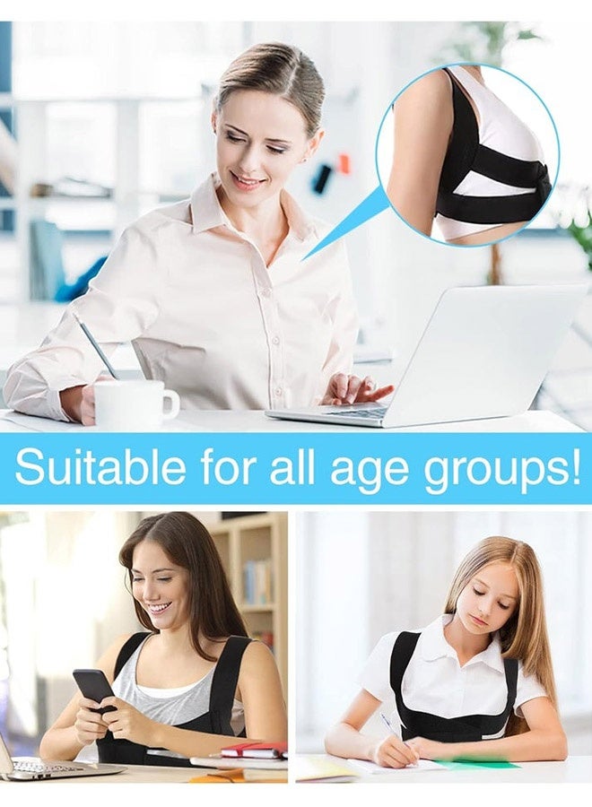 ZAFRA Posture Corrector For Men And Women, Upper Back Brace For Clavicle Support, Adjustable Back Straightener And Providing Pain Relief From Neck, Back & Shoulder - Image 5