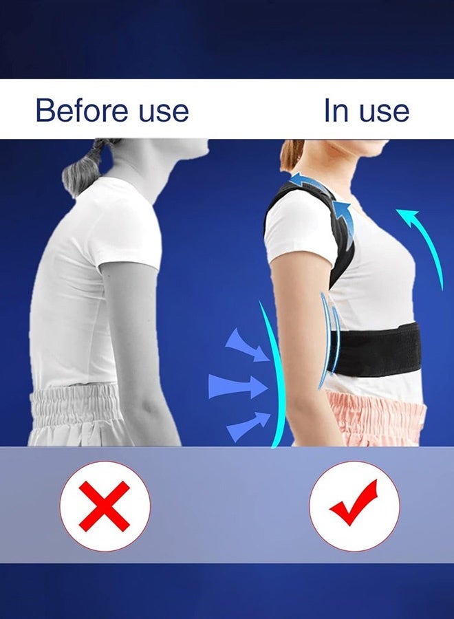 ZAFRA Posture Corrector For Men And Women, Upper Back Brace For Clavicle Support, Adjustable Back Straightener And Providing Pain Relief From Neck, Back & Shoulder - Image 3
