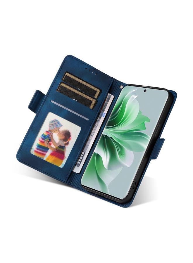 اس-توب جراب هاتف OPPO Reno11 Pro 5G Global من الجلد المنقوش على شكل معين مرصع بالنجوم - Image 4