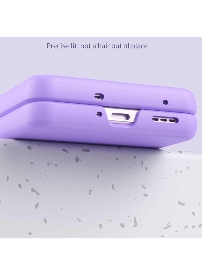 HuHa Case Cover For OPPO Find N2 Flip Macaron Magnetic Three-piece Phone Case with Ring(Purple) - Image 4