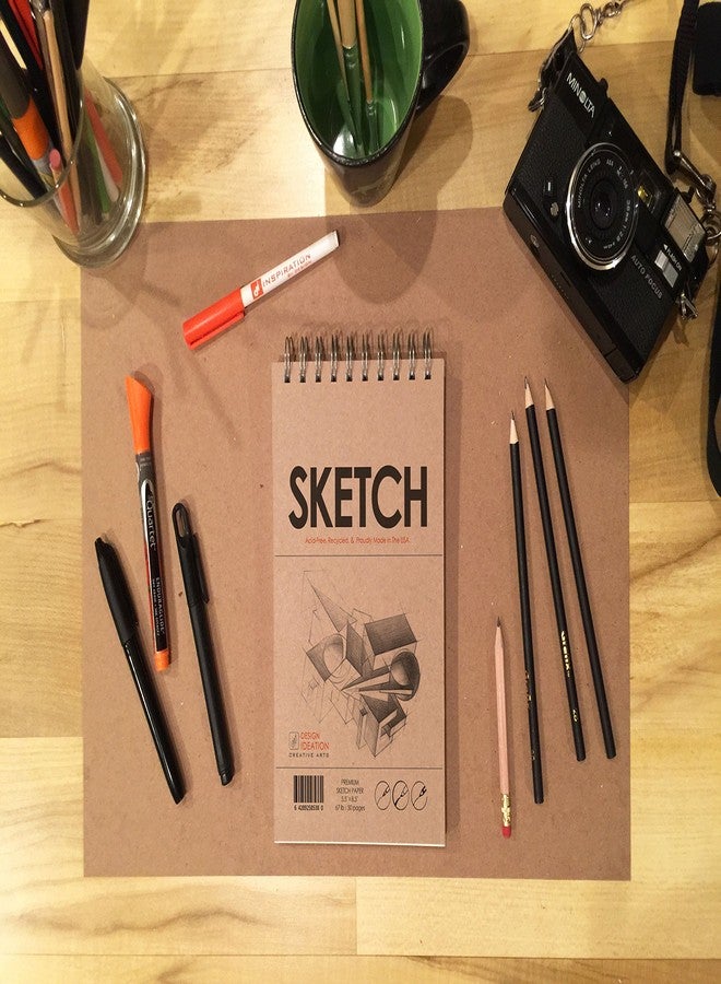 Design Ideation Sketch. Wire Bound Sketchbook. Top Spine. Multi-Media. (5.5" x 8.5") WB-2550-TS. (1 Book) - Image 2