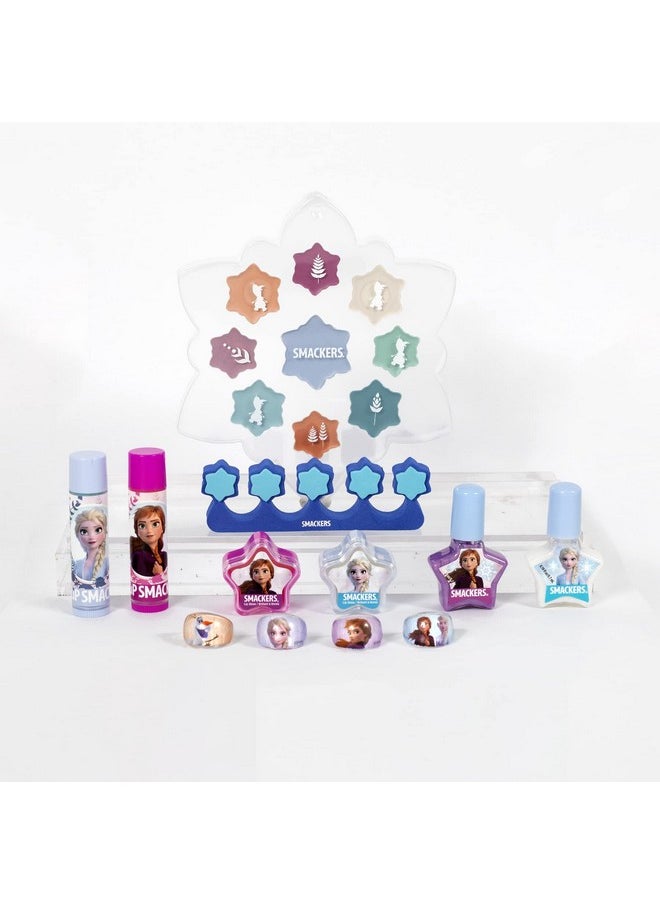 Lip Smacker Disney Frozen Ii Color Makeup Set For Girls Shimmer Cream Lip Gloss Lip Balm Nail Polish  - Image 3
