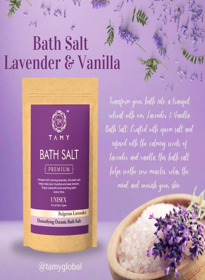 TAMY Lavender & Vanilla Bath Salt ? Calming & Hydrating Formula for Soft Skin - 300g - Image 4