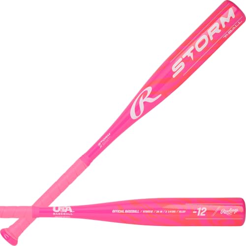 Rawlings Storm TBall Bat 24inch 12 Pink - Image 1