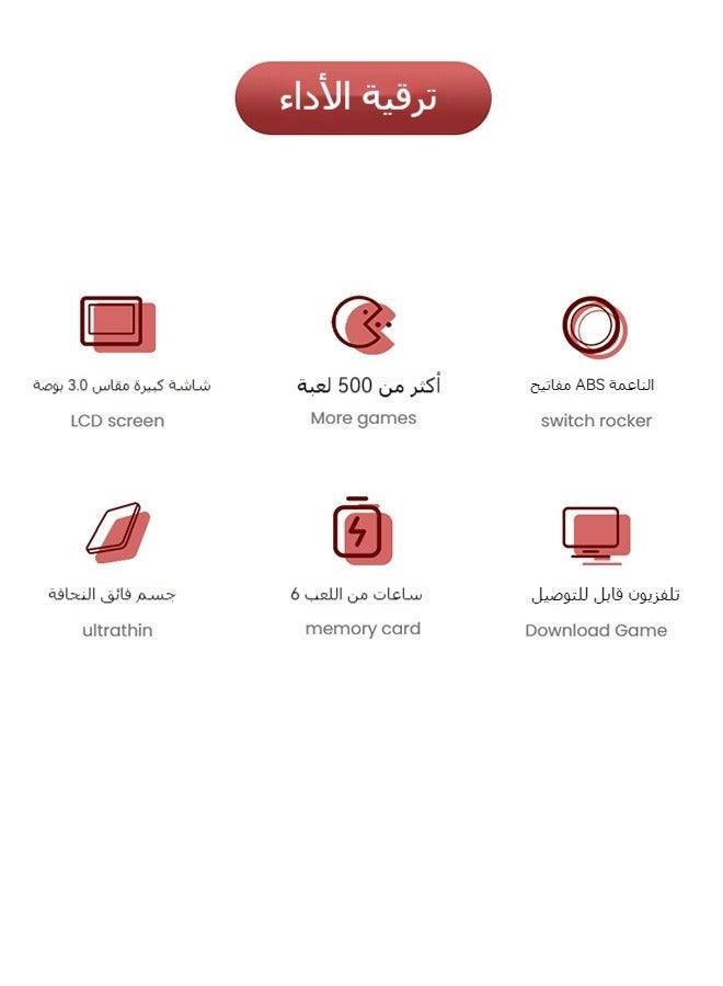 general G5 3.0 Inch Full-color Screen Handheld Game Console With 500 Retro Game Portable Game Consoles 1020mAh Rechargeable Battery - Image 3