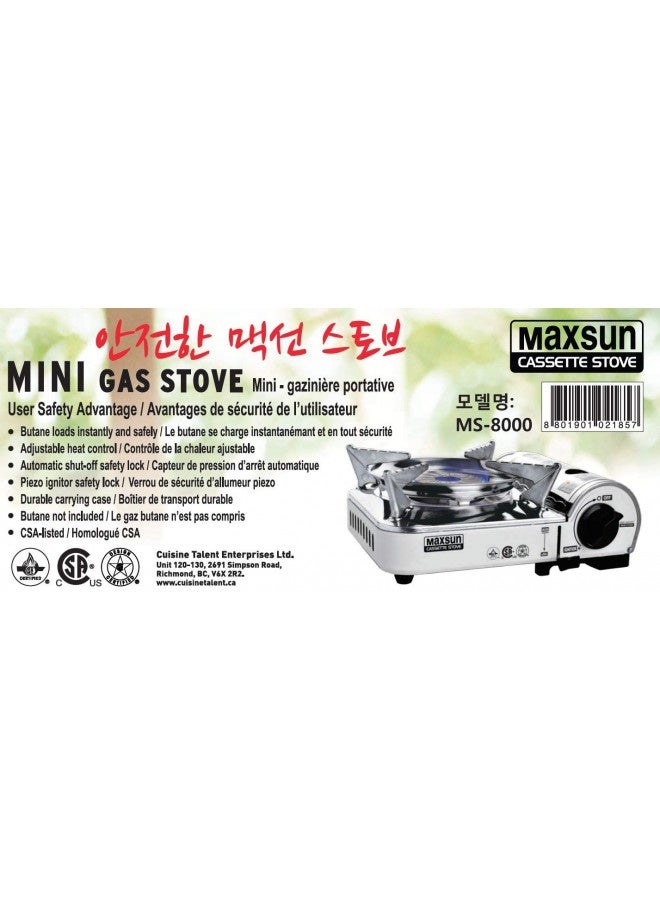 Generic Maxsun Portable Mini Gas Stove Ms8000, 7,172 Btu, Camp Stove, Compact Design With Carrying Case
