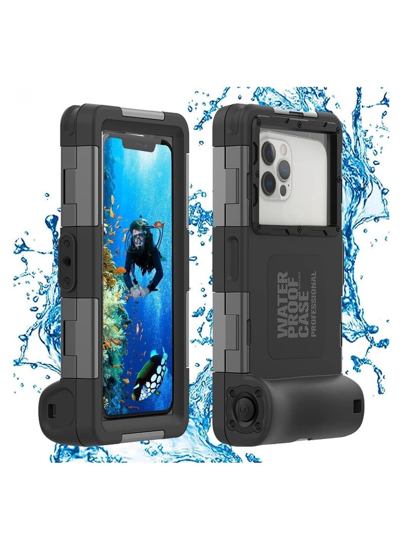 IP68 Waterproof Case for iPhone 16/Plus/Pro/Pro Max, Universal Diving Underwater Phone Case, Sealed Underwater Photography Case for Swimming and Snorkelling 