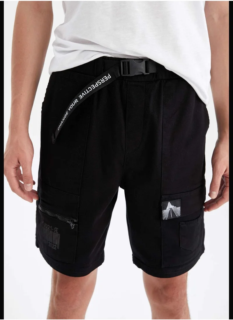 ديفاكتو Regular Fit Midi BermudA Short