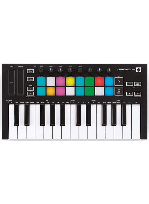 Novation Launchkey Mini [MK3] — Portable 25-Key, USB, MIDI Keyboard Controller with DAW Integration. Chord Mode, Scale Mode, and Arpeggiator — for Music Production