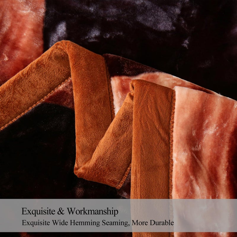 JML Korean Style Fleece Blanket King Size, 87" x94", 10.5 lbs, Heavy Raschel Fleece Animal Blanket for Adult, 2 Ply, Silky Plush Soft,Thick, Warm for Fall Winter, A&B Print Tiger & Horse - Image 5