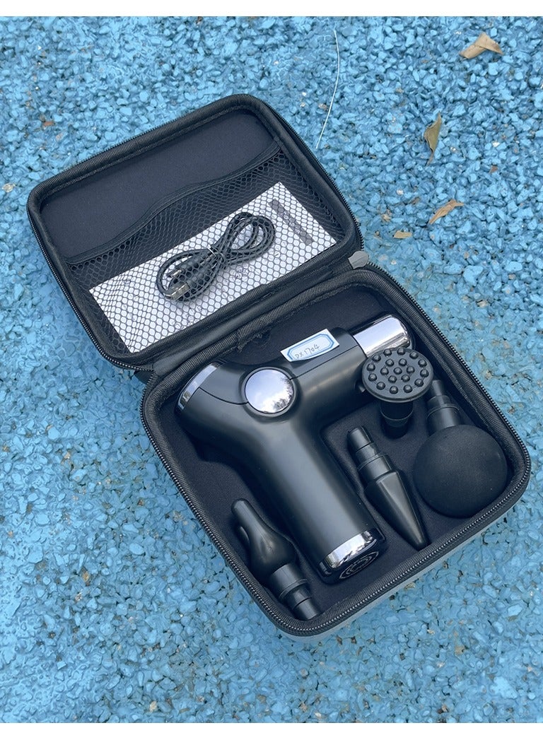 دينكس مسدس التدليك المحمول   مستويات 3 سرعة قابلة للتعديل و4 رؤوس تدليك  محرك عالي السرعة لتقليل الضوضاء، قوة قوية، اهتزاز منخفض الضوضاء - Image 1