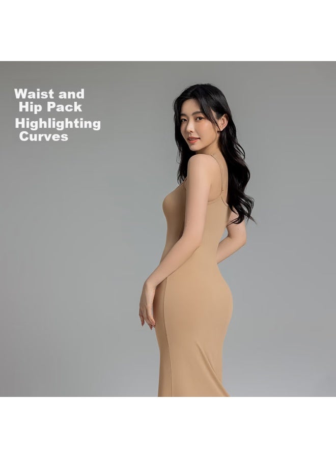 Curveism Cubist Style Bodycon Dress Women's Hip-lifting Slimming Dress Slim Fit Sling Dress Iris Purple S Size - Image 2
