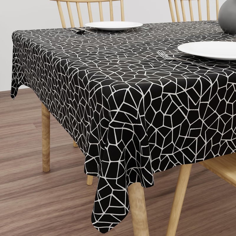 Wings Star Dining Table Cover for 6 Seater, 60 x 90 inch Size, Waterproof and Dustproof Table Sheet,Dining Table 6 Seater Waterproof Cover, Black - Image 2