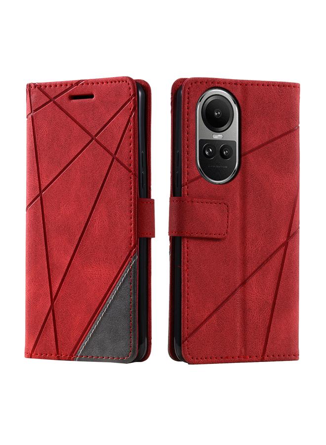 S-TOP Case For OPPO Reno10 / Reno10 Pro Global Skin Feel Splicing Leather Phone Case - Image 2