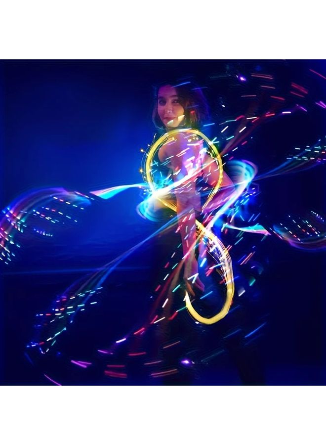 Rechargeable LED Fiber Optic Dance Whip Colorful Glow Stick For Party Club Performance - Image 2