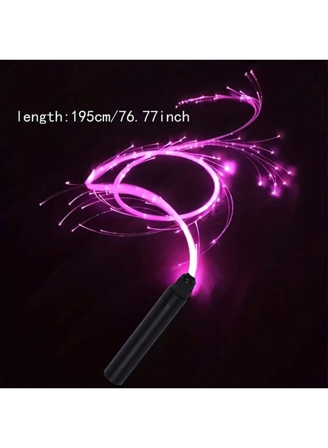 Rechargeable LED Fiber Optic Dance Whip Colorful Glow Stick For Party Club Performance - Image 4