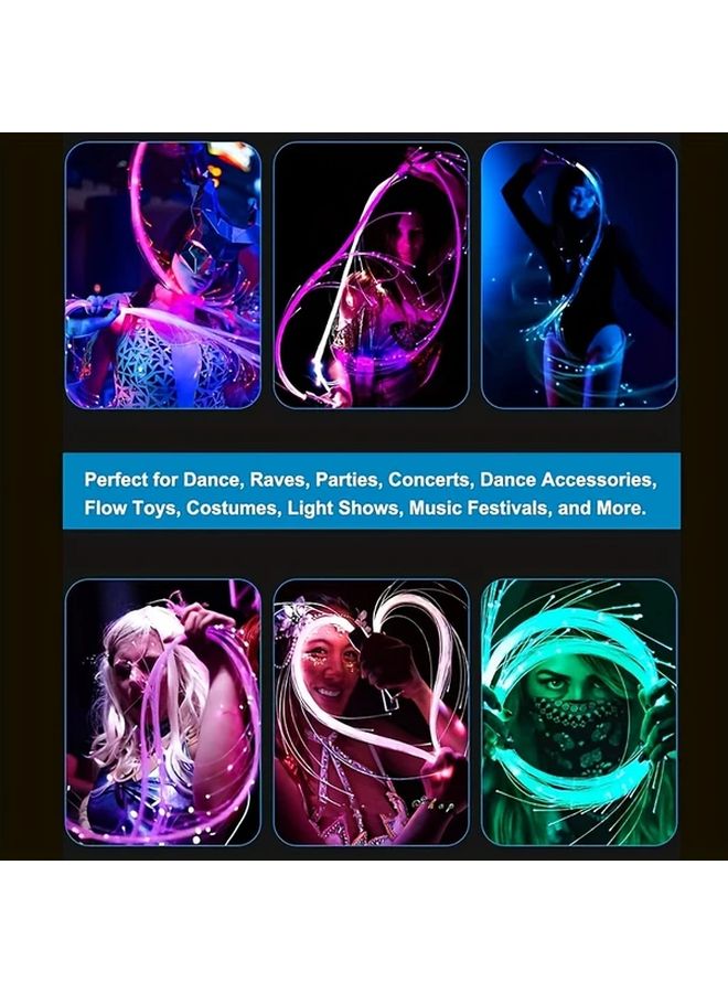 Rechargeable LED Fiber Optic Dance Whip Colorful Glow Stick For Party Club Performance - Image 5