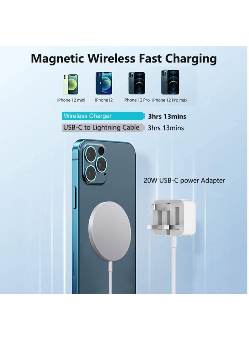 20W Magnetic Wireless Charging Cable USB-C Compatible with Apple iPhone 12/12 Mini/12 Pro/12 Pro Max - Image 3