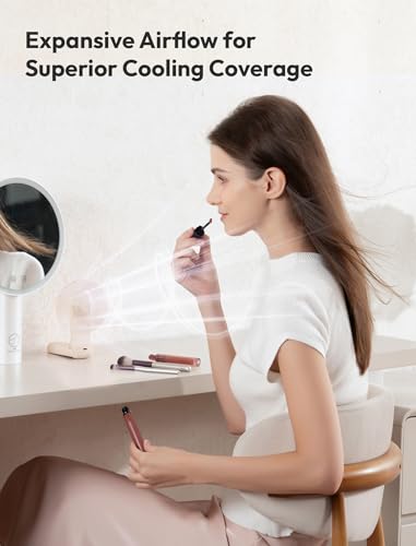 Aecooly مروحة محمولة رفيعة من Aecooly، مروحة يدوية رفيعة، مروحة شخصية قابلة لإعادة الشحن عبر USB [24 ساعة كحد أقصى لوقت التبريد]، مروحة صغيرة قابلة للطي تعمل بالبطارية للسفر، الصيف، هدايا للنساء، الفتيات - بيج - Image 5