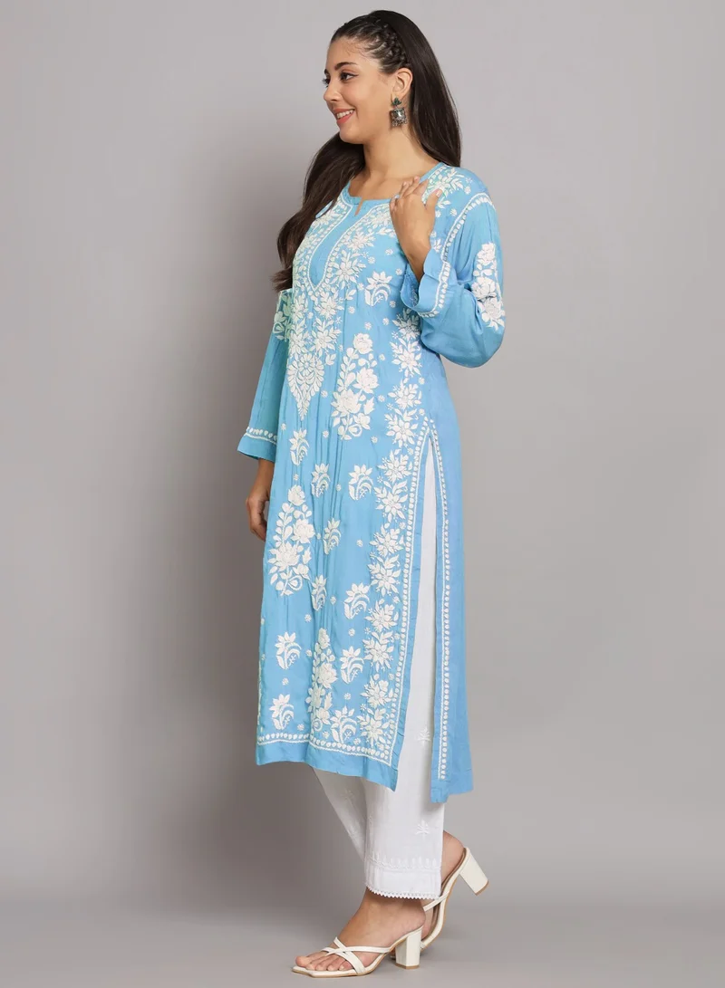الايا مطرزة يدويا شيكانكاري مستقيم مشروط-AL3682