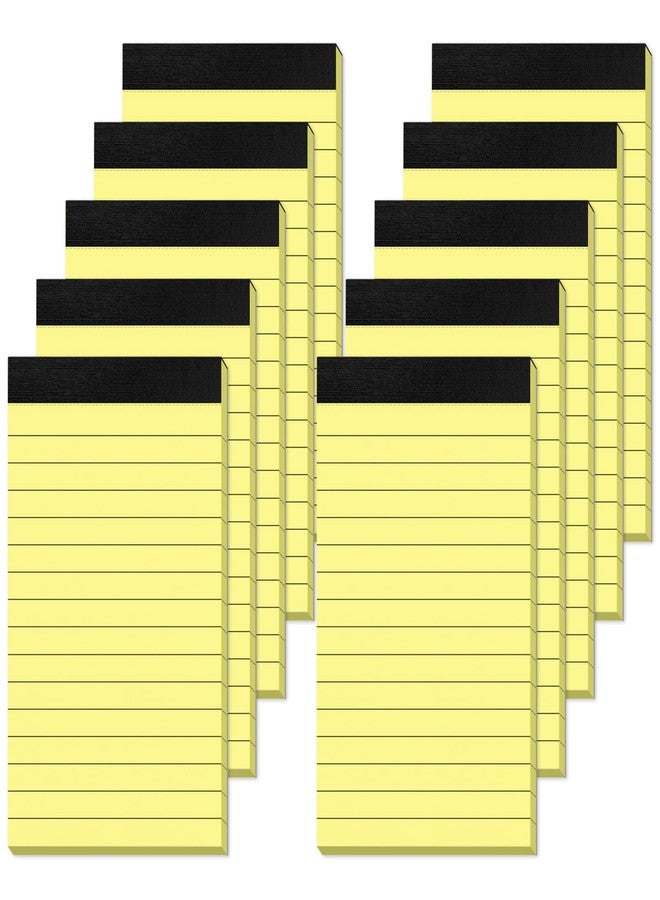 Aidunmis 10 Pack Yellow Small Note Pads 3x5 Writing Pads Lined Notepads Small Pads of Paper 3x5 With 30 Sheets per Notepad 80Gsm Paper Pads Mini Note Pads 3x5 Yellow Pocket Notebook for Home, Office, School - Image 1