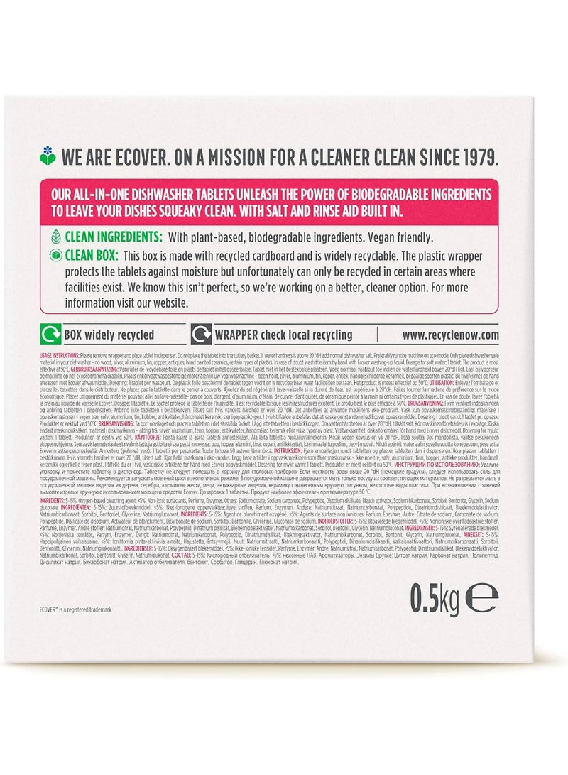 Ecover Dishwasher Tablets Lemon and Grapefruit Scent – 25 All-in-One Tablets - Image 2