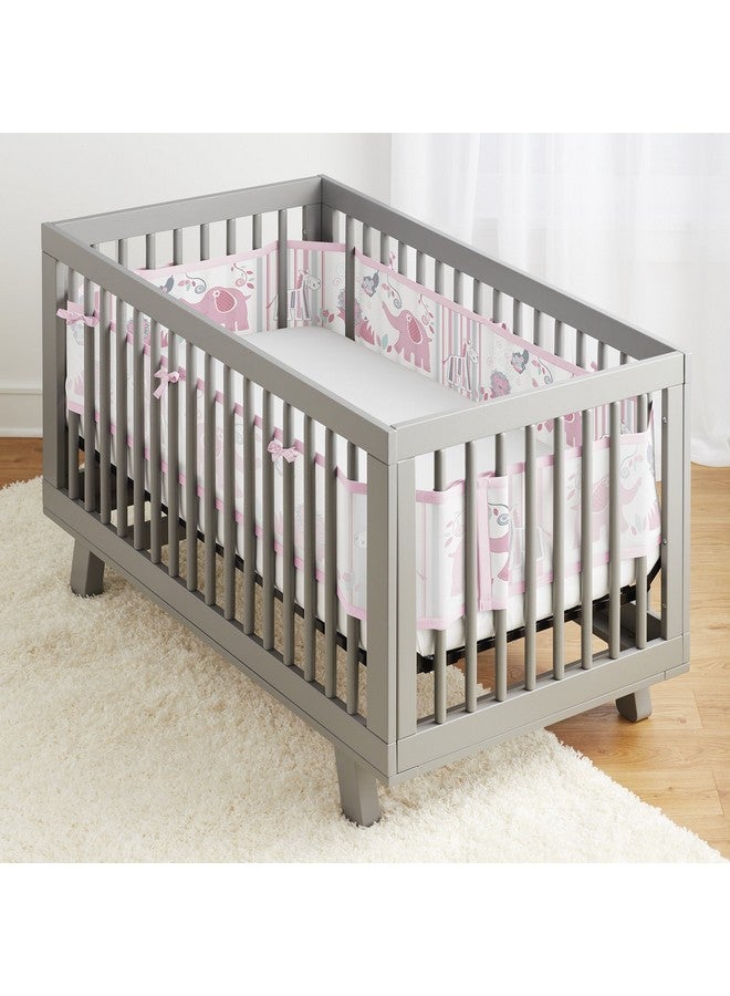 BreathableBaby Breathable Mesh Liner for Full-Size Cribs, Classic 3mm Mesh, Safari Fun Girl (Size 4FS Covers 3 or 4 Sides) - Image 2