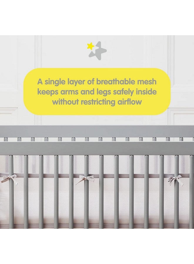 BreathableBaby Breathable Mesh Liner for Full-Size Cribs, Classic 3mm Mesh, Safari Fun Girl (Size 4FS Covers 3 or 4 Sides) - Image 4