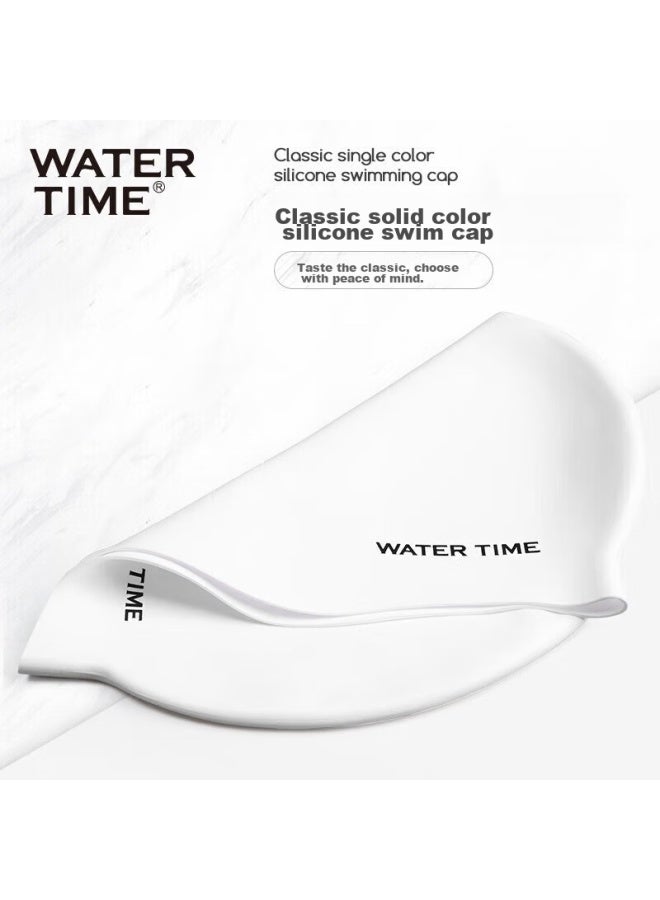 Watertime/shuichuan Silicone Swim Cap For Men And Women, Long Hair, Adult, Large Size, Ear Protection, High Elasticity, Comfortable, Non-constricting Swimming Cap - Image 5