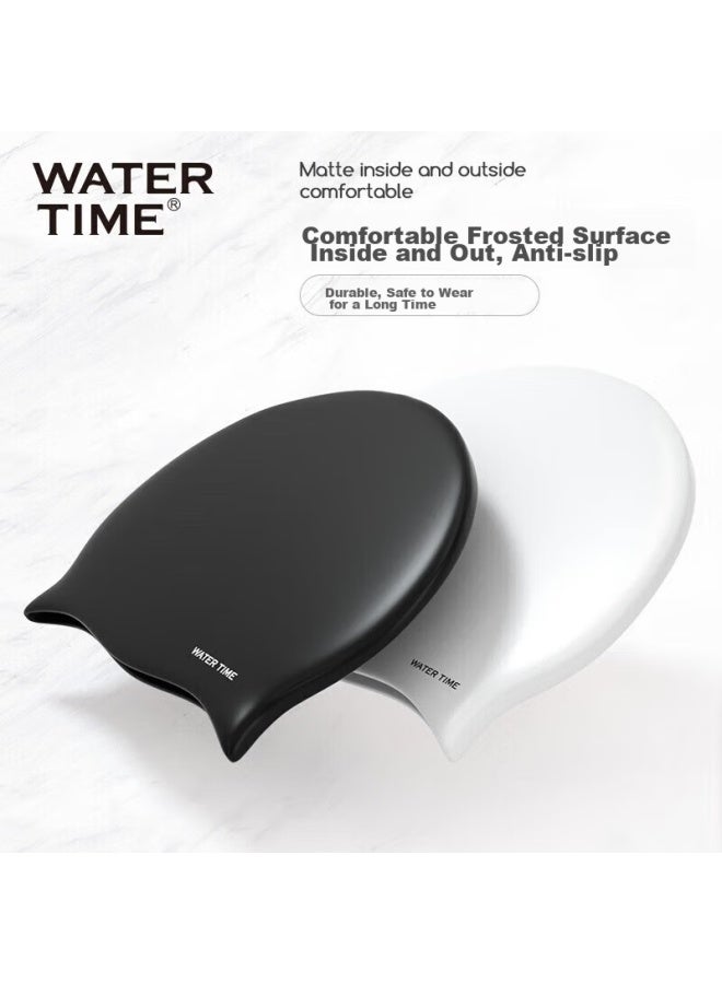 Watertime/shuichuan Silicone Swim Cap For Men And Women, Long Hair, Adult, Large Size, Ear Protection, High Elasticity, Comfortable, Non-constricting Swimming Cap - Image 4