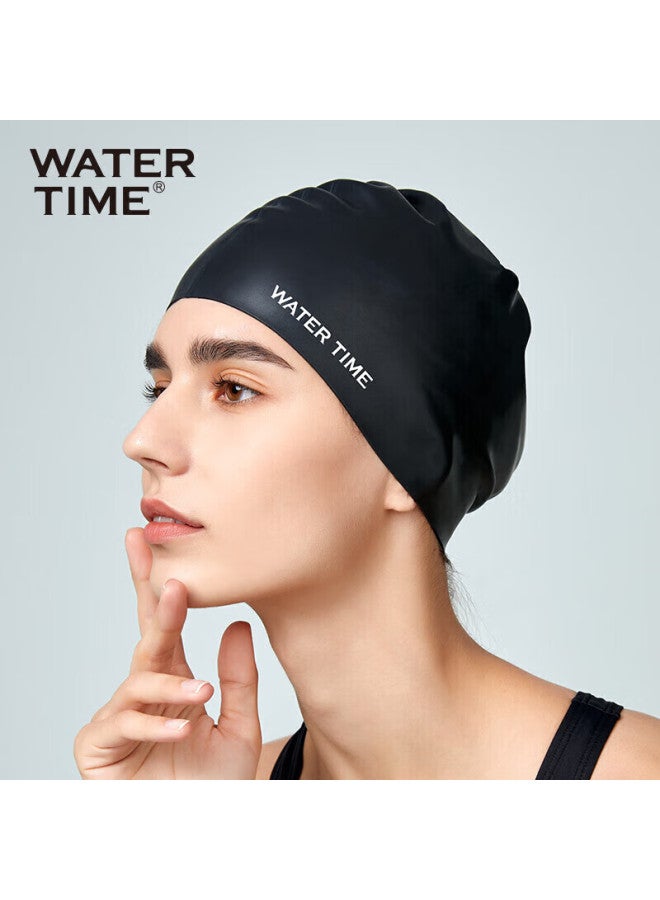Watertime/shuichuan Silicone Swim Cap For Men And Women, Long Hair, Adult, Large Size, Ear Protection, High Elasticity, Comfortable, Non-constricting Swimming Cap - Image 3