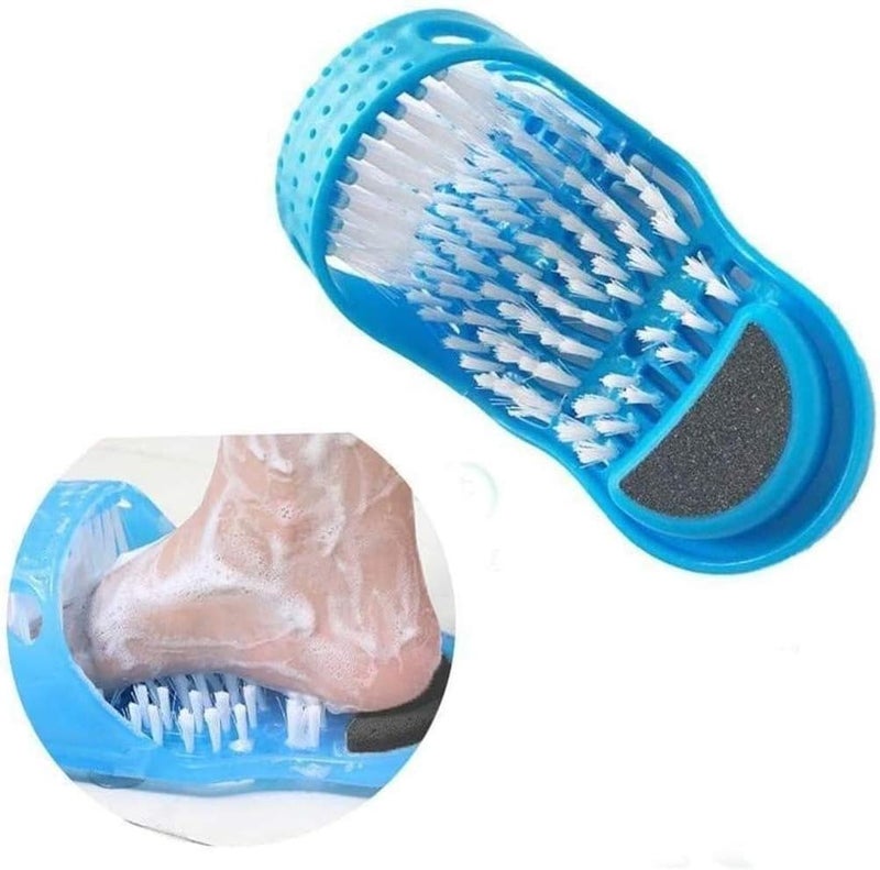 Foot Exfoliating Shower Slipper with Natural Pumice Stone, Silicone Massage Bath Sandal for Cleaning Feet, Removing Calluses and Relaxation, Single Piece (Two packs (2 pieces)) - Image 4