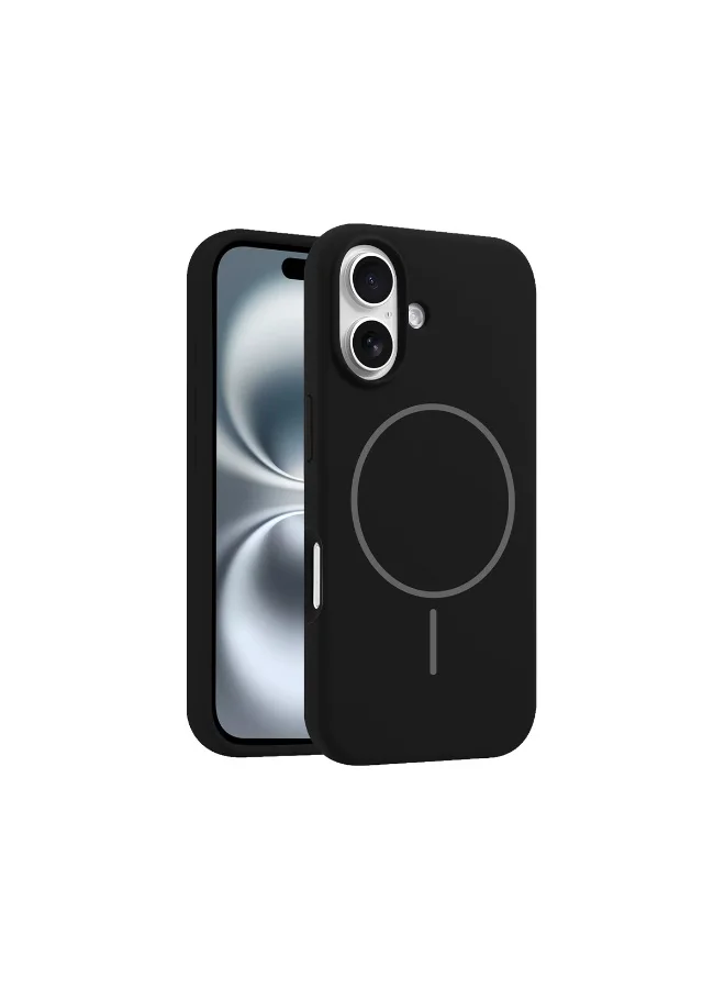 Mobcos Mobcos iPhone 17 Black Luxury Magnetic Compatible for iPhone Series – Shockproof, Slim Fit, Soft-Touch Protective Cover with Magnetic Wireless Charging Support