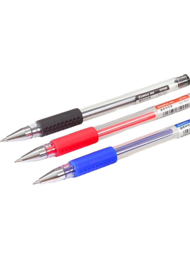 Comix 12-Pack 0.5Mm Economical Practical Business Gel Pen/Water-Based Pen/Signature Pen, Blue, Office Stationery, Gp306 - Image 1