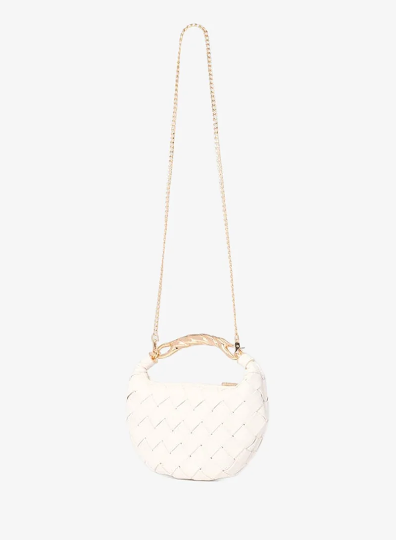 فورايفر نيو WILLA Braided Metal Handle Handheld Bag