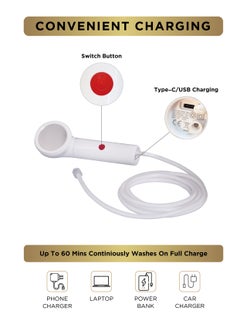 Portable Electric Shower / Bidet with 2.5M Hose, multi-functional. Rechargeable, Compact, and Versatile Personal Hygiene Solution for Travel, Home, Camping, Baby Care, Pets cleaning and More - pzsku/Z99F41B1D24E3A3907F85Z/45/1741054817/ed82ce54-ccd7-4e17-a391-8a53a2e56e78