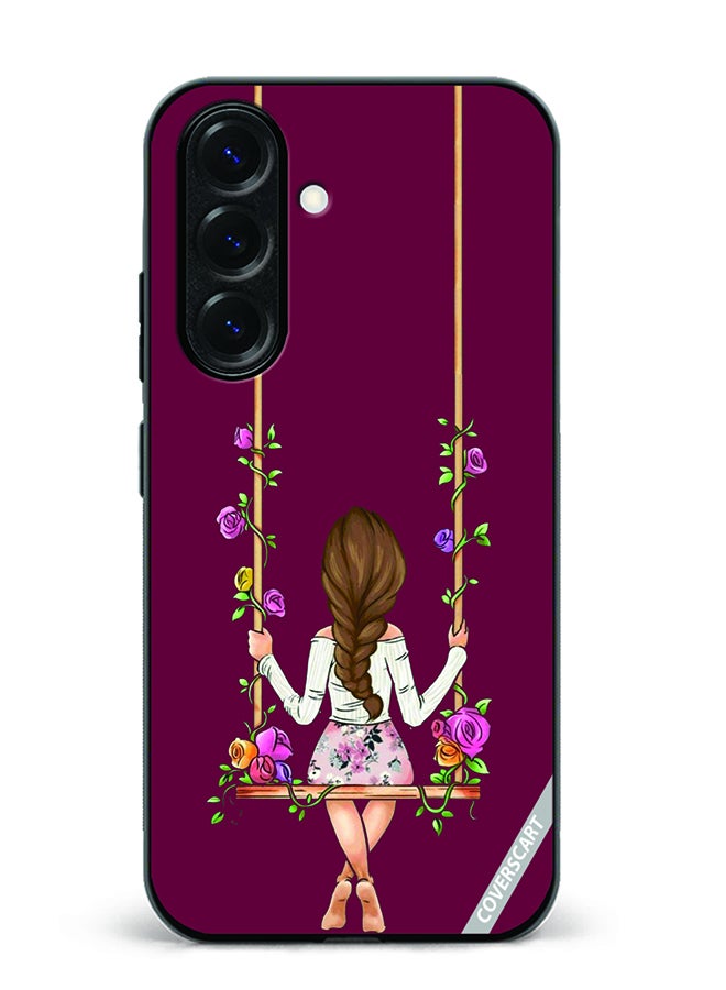 COVERSCART Protective Case Cover For Samsung Galaxy A56 Girl Swinging Design Multicolour