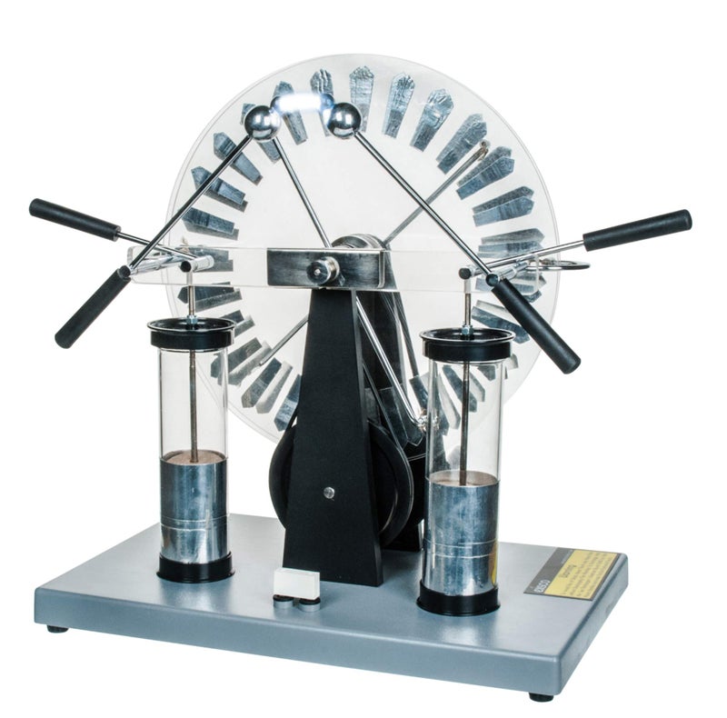 EISCO Premium Wimshurst Generator up to 75000 Volts Includes 2 Leyden Jars Electrostatic Motor Wimshurst Machine - Image 4