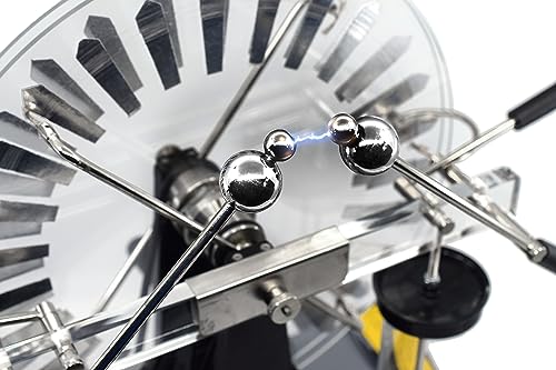 EISCO Premium Wimshurst Generator up to 75000 Volts Includes 2 Leyden Jars Electrostatic Motor Wimshurst Machine - Image 5