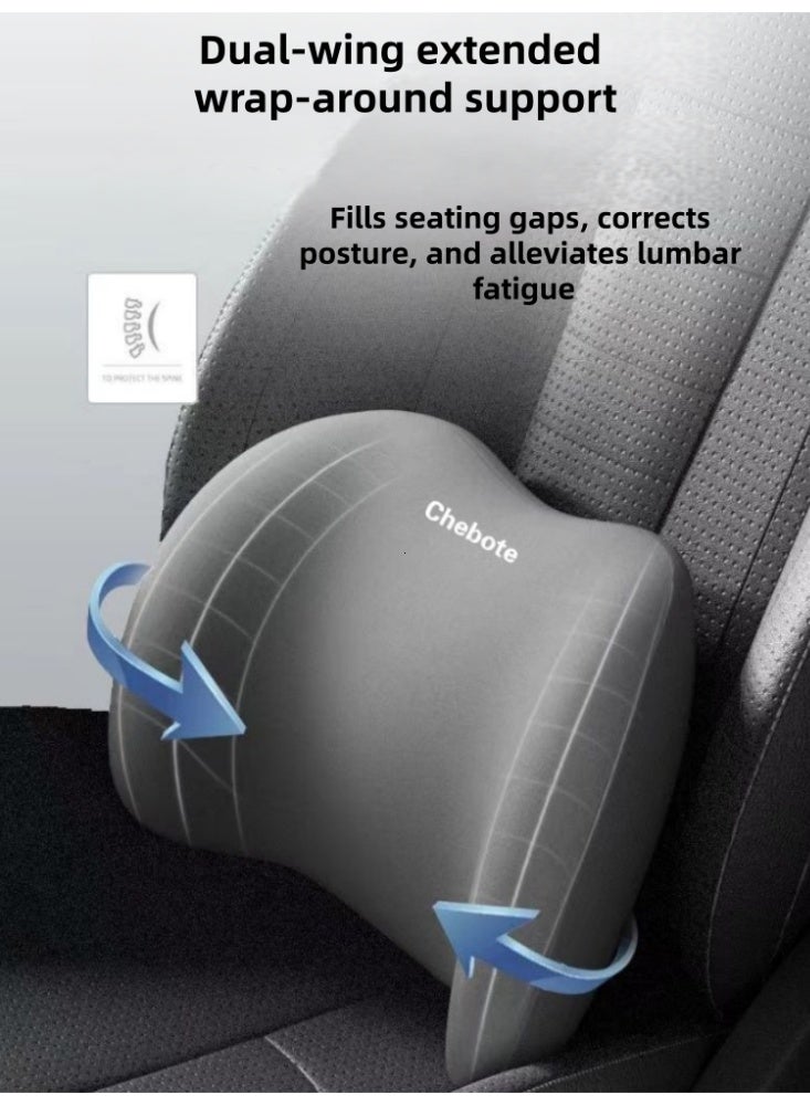 وسادة الدعم القطني ومجموعة وسادة الرقبة لمساند الرأس للسيارة, مجموعة وسادة الرقبة للسيارة, وسادة الدعم القطني للسيارة, دعم الظهر للسيارة, وسادة الذاكرة الرغوة منخفضة الظهر للتخفيف من آلام الظهر, السيارات الداخلية - Image 2