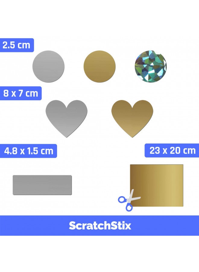 ScratchStix 150 Pack, 1" Scratch Off Stickers Labels, Round Circle - Silver - Image 4