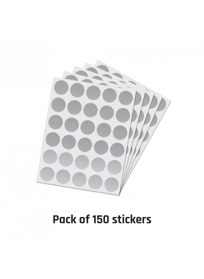 ScratchStix 150 Pack, 1" Scratch Off Stickers Labels, Round Circle - Silver - Image 2