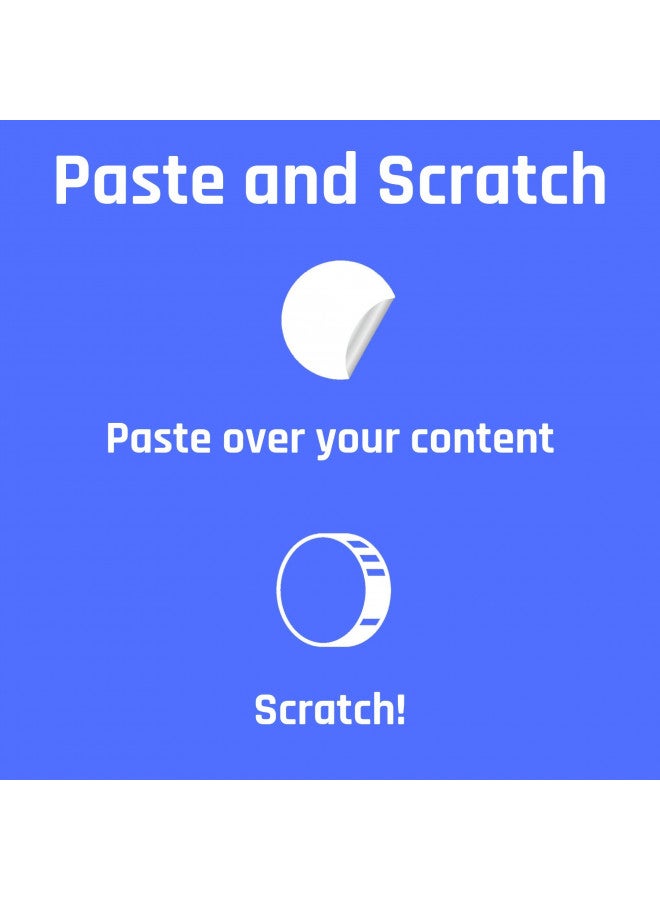 ScratchStix 150 Pack, 1" Scratch Off Stickers Labels, Round Circle - Silver - Image 3