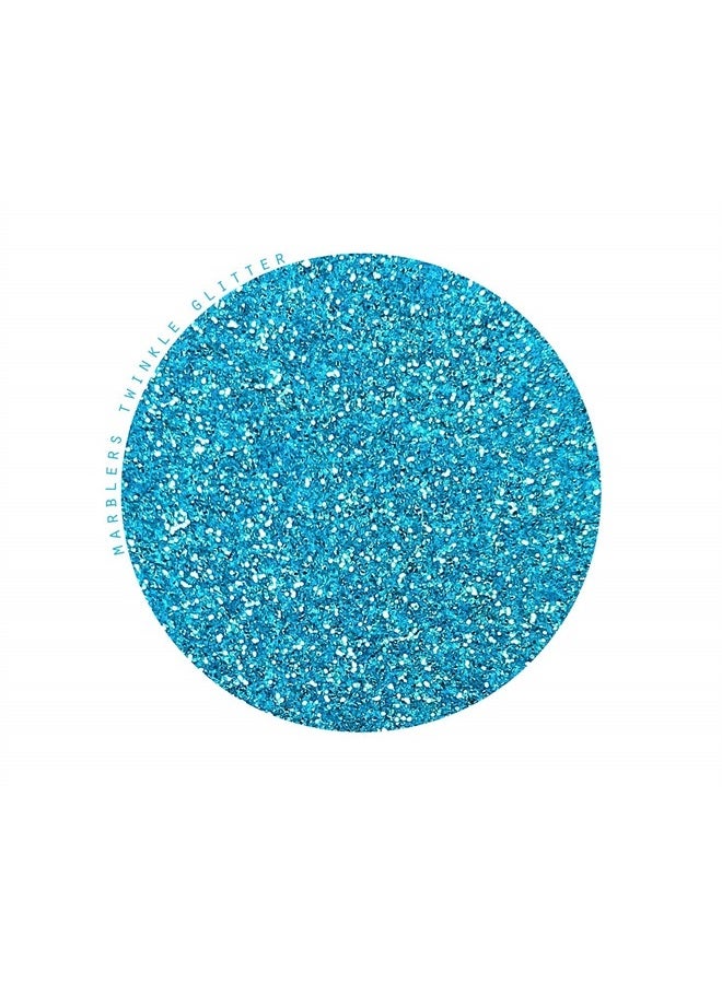 MARBLERS Twinkle Face & Body Glitter [Aqua Blue] 0.18oz (5g) | Fine | Non-Toxic | Vegan | Cruelty-Free | Ethically Sourced | Festival Makeup | Eye, Hair, Nail, Eyeshadow | Cosmetic Grade - Image 2