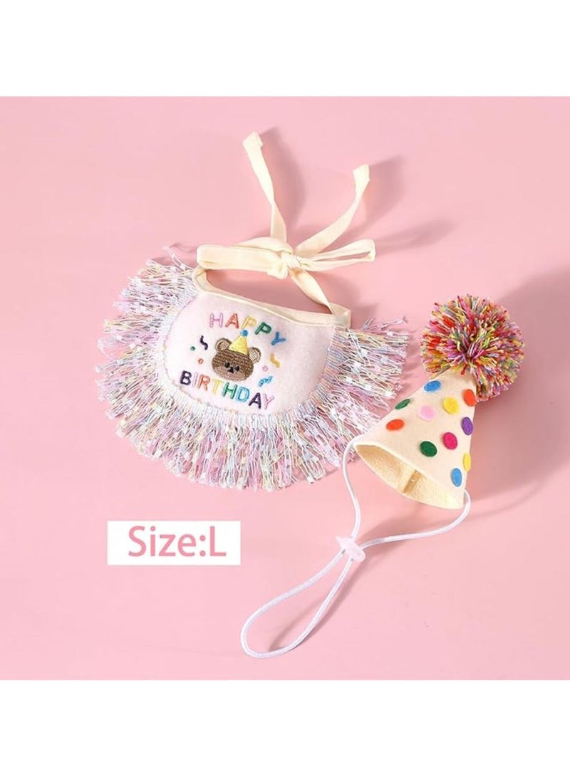 Green Tiger Trend Dogs Birthday Hat with Sequins Tassels Bib Trend, Cats Dogs Birthday Hat, Carnivals Photography Handkerchief, Dogs Birthday Hat, Girl Dogs Birthday Hat, Boy Dogs Birthday (Large) - Image 3