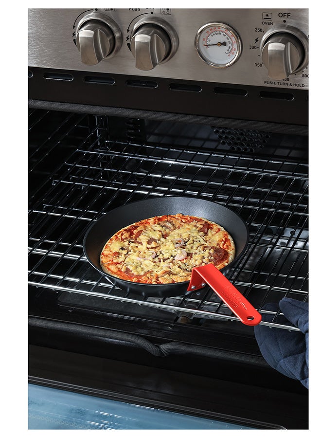 Sensarte 2 Piece Swiss Coating Frying Pan Set, 20 and 26 CM, Non-stick, Oven Safe & Dishwasher Safe, Induction Compatible, PFOA PFOS Free - Black with Red Handles - Image 3