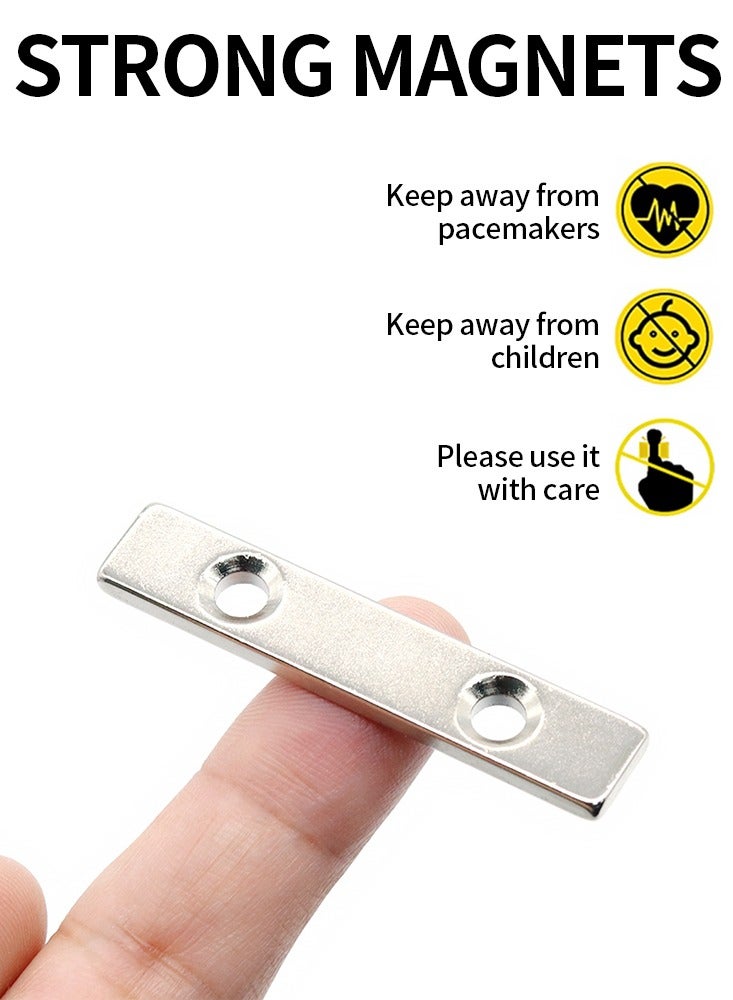 5Pcs 1.97x0.39x0.12-0.2inch N35 NdFeB Round hole Magnet Super Powerful Neodymium Magnets Strong Permanent Magnetic imanes Disc 50x10x3-5mm Refrigerator Magnet - Image 2