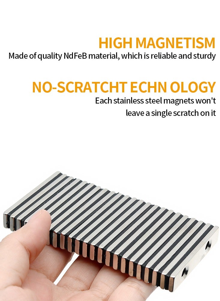 5Pcs 1.97x0.39x0.12-0.2inch N35 NdFeB Round hole Magnet Super Powerful Neodymium Magnets Strong Permanent Magnetic imanes Disc 50x10x3-5mm Refrigerator Magnet - Image 3