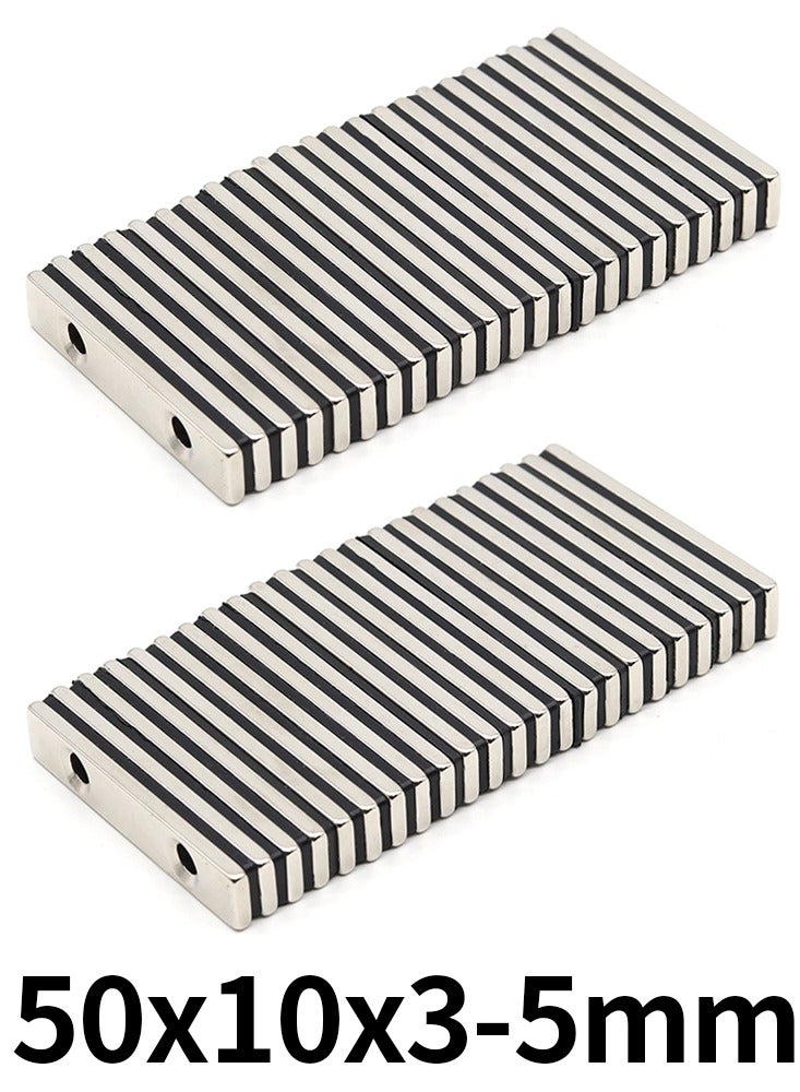 5Pcs 1.97x0.39x0.12-0.2inch N35 NdFeB Round hole Magnet Super Powerful Neodymium Magnets Strong Permanent Magnetic imanes Disc 50x10x3-5mm Refrigerator Magnet - Image 1